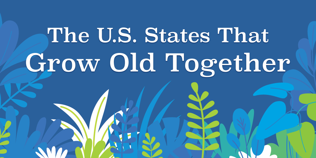 Title graphic for the U.S. states that grow old together