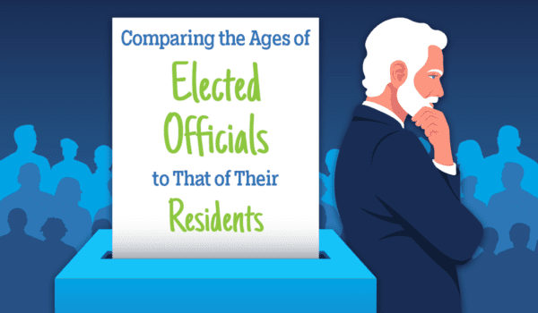 A header image for a blog about the average age of elected officials.