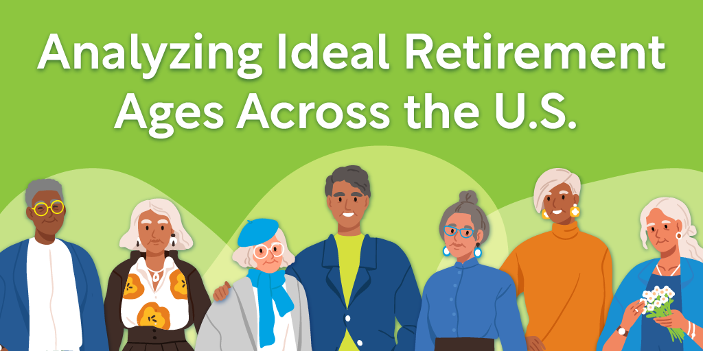 Introductory graphic for a blog about ideal and expected retirement ages in the U.S.