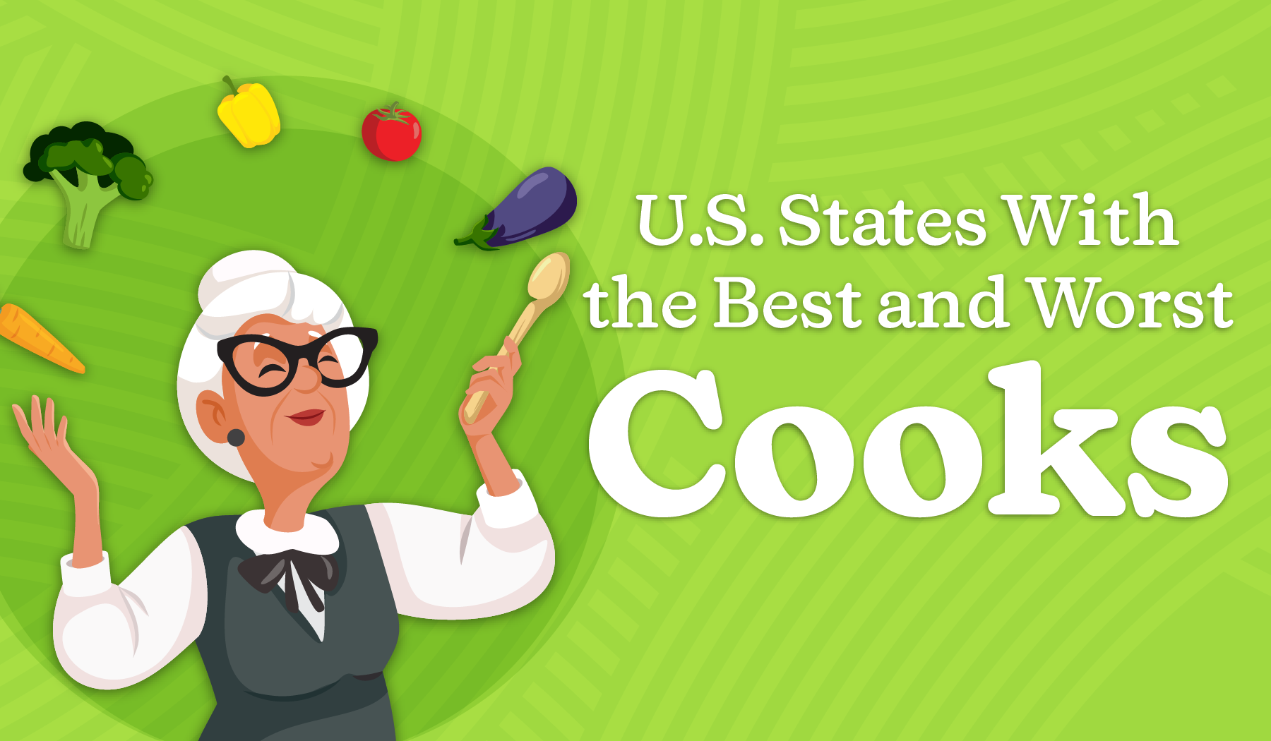 A header image for a blog about states with the best cooks