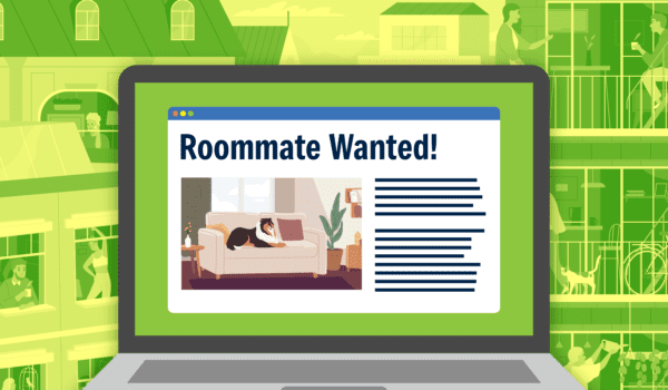 Header image for a blog about which U.S. cities have the most opportunities for finding a roommate.
