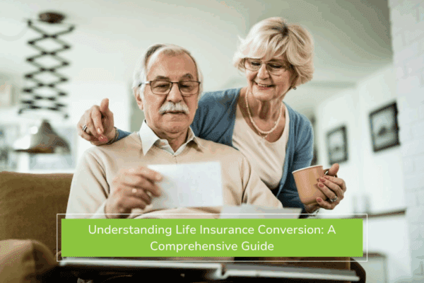 Man and woman read about life insurance conversions.