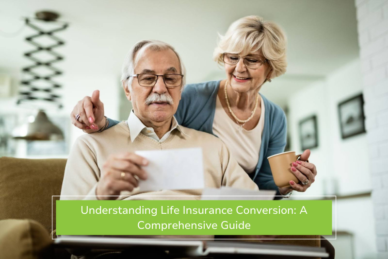 Man and woman read about life insurance conversions.