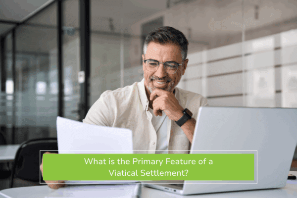 Man reviewing a viatical settlement document