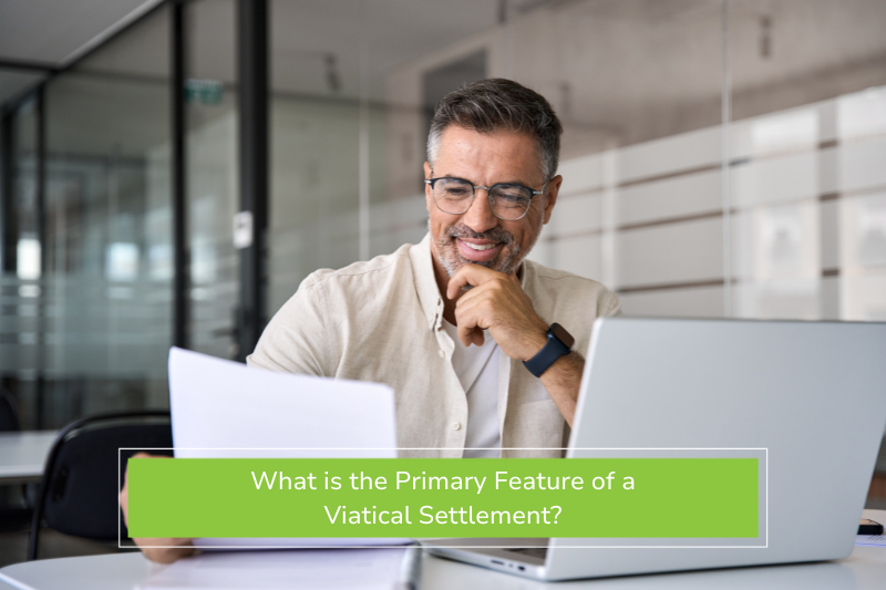 Man reviewing a viatical settlement document