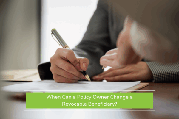 Person signing a revocable beneficiary form
