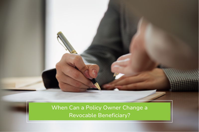 Person signing a revocable beneficiary form