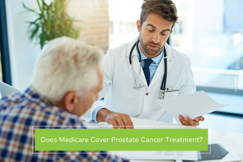 Older man discussing if medicare covers prostate cancer with his doctor