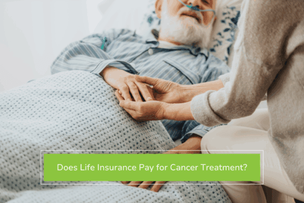 Older man in hospital discussing with loved one if Life Insurance Pays for Cancer Treatment