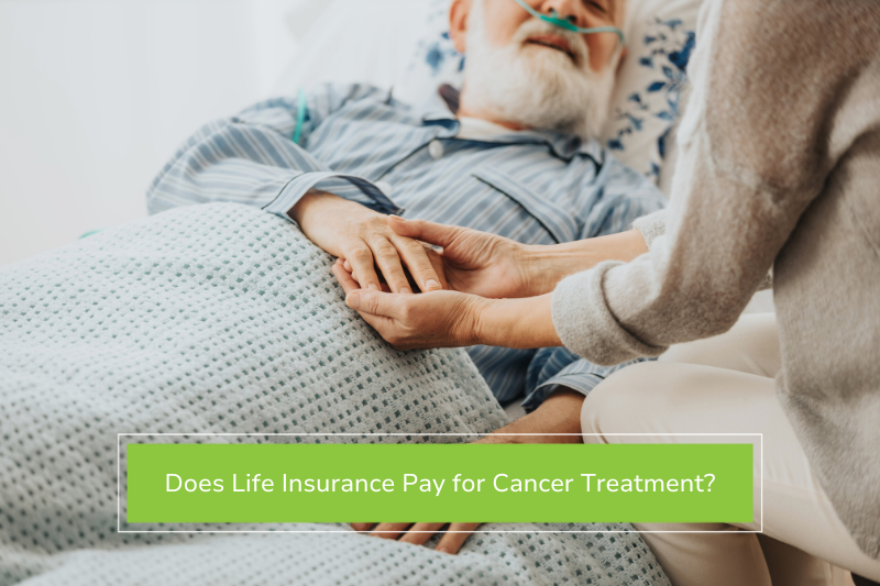 Older man in hospital discussing with loved one if Life Insurance Pays for Cancer Treatment