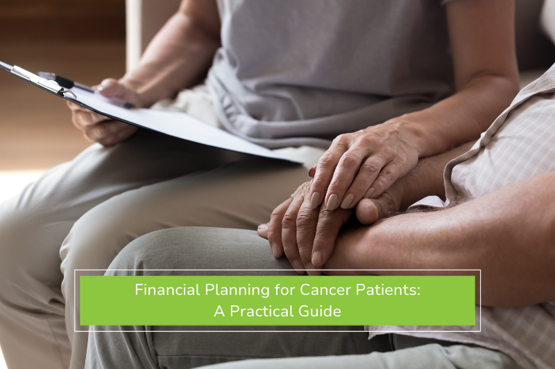 Financial planning session between a cancer patient and their family