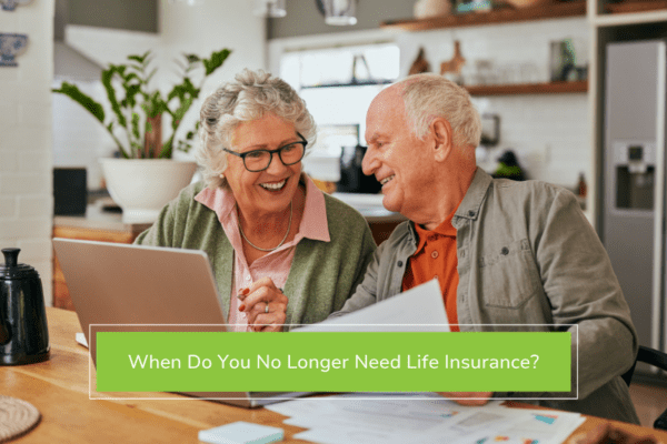 Older couple reviewing when do you no longer need life insurance